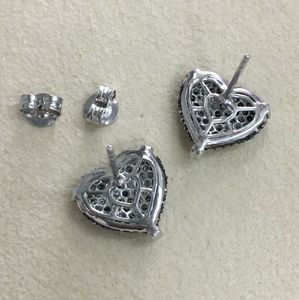 Pendientes de Diamantes Naturales de Corte Corazón Marrón de 1.39 Quilates en Plata de Ley 925 para Mujer - Regalo Moderno para Aniversario de Bodas - Product Image 3