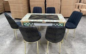 Ensembles de salle à manger modernes et convertibles de luxe, classiques et élégants, en bois et métal, pour la maison, la cuisine, l'hôtel, le restaurant, les villas et les espaces de vie - Product Image 5