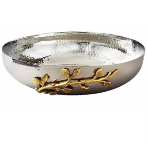 Elegant Hammered Stainless Steel <b>Salad</b> Serving Fruit <b>Bowl</b> Metal Centerpiece <b>Bowl</b> <b>Large</b> Decorative <b>Bowl</b> in Wholesale Price - Product Image 5