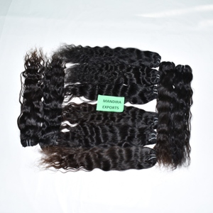100% Extensiones de cabello de templo indio Virgen sin procesar Color negro ondulado Remy encaje atado 9A Onda natural ondulado encaje frontal humano - Product Image 5