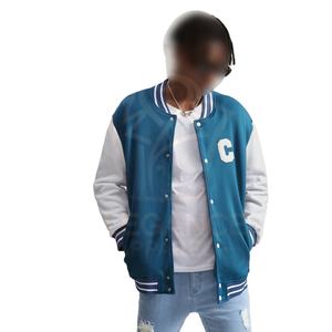 Blousons universitaires de baseball pour hommes, faits main et sur mesure, avec patchs lettres 2026, bordures rayées et blocs de couleur, collection Automne Hiver - Product Image 1