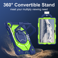 Étui robuste pour tablette Samsung Galaxy Tab S10 Lite S10 FE S9 FE S9, résistant aux chocs, avec support rotatif à 360 degrés, en silicone et PC