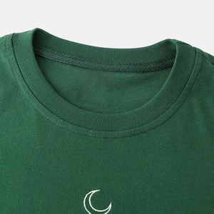 Camiseta Extra Grande de Alta Calidad de Poliéster/Algodón, Color Verde Sólido, para Fitness, de Peso Pesado, Hombros Caídos, Secado Rápido y Transpirable para Hombre - Product Image 3