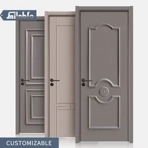 Smile Bro กว่างโจว PVC/UPVC/WPC ประตูโรงงานผลิตรูปแบบที่เรียบง่ายล่าสุดของประตูโรงแรมประตูหรูหราด้วยการออกแบบที่ดี