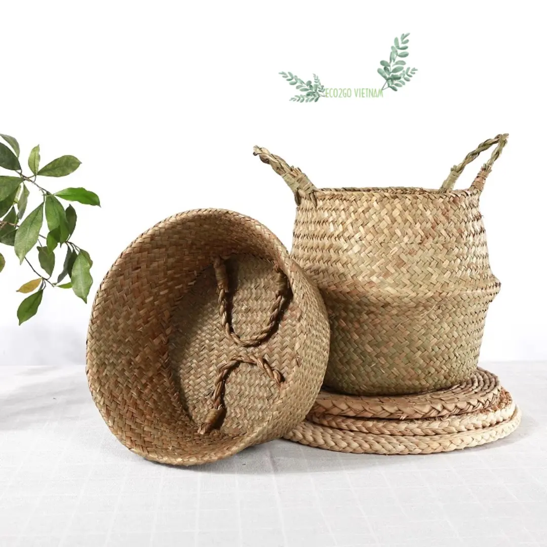 La scelta migliore 2023! HOT DESIGN SEAGRASS BASKET/ SEAGRASS BASKET STORGE/ SEAGRASS BELLY BASKET DECOR con il prezzo più basso