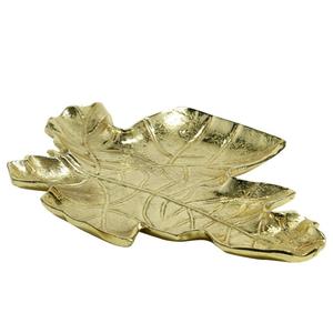 อลูมิเนียมตกแต่งถาดเสิร์ฟใบไม้มาตรฐานบ้านหรูหราและโรงแรมตกแต่งโต๊ะออกแบบที่ไม่ซ้ําใคร - Product Image 3