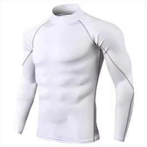 Rashguard Deportivo de Jiu Jitsu BJJ, Rashguard de Compresión de Manga Larga para Hombre, Sin GI, MMA, con Clasificación - Product Image 1