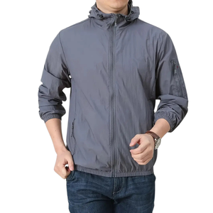 Chaqueta con capucha de lana informal para exteriores para hombre, chaqueta de moda cálida impermeable a prueba de viento - Product Image 3