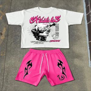 Impression DTG personnalisée pour hommes 100% coton Street Wear ensemble de shorts graphiques tissu tricoté respirant pour des vêtements élégants et décontractés - Product Image 1