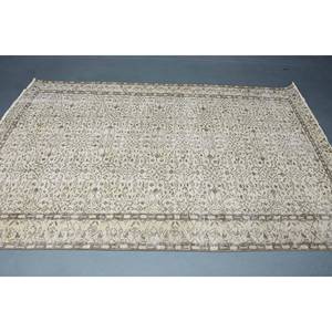 พรมทอส้นแบนสีเบจสีน้ำตาลขนแกะวินเทจดีไซน์โบโฮออบัสสันแบบคลาสสิกลวดลายเย็บปะติด5.5นิ้ว x 8.3นิ้วสำหรับห้องนั่งเล่นแผ่นรองทำจากยาง - Product Image 3