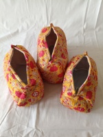 Tas Makeup Travel Kapas Berlapis Cetak Tangan Motif Buah Ramah Lingkungan Kapasitas Besar untuk Wanita dengan Ritsleting