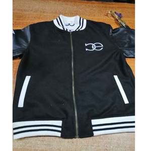 Wholesale Unisex wool body <b>jackets</b> custom chenille embroidery leather sleeve baseball letterman oversized varsity <b>jackets</b> - Product Image 1