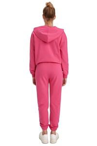 Streetwear Survêtement Coupe Cousu Personnaliser Logo Zip up Broderie Lavée Patch Coupe Sweat à Capuche et Pantalon de Survêtement Costume Femmes Survêtement - Product Image 2