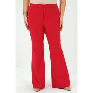 Nuovo!! Pantaloni Color vino Plus Size da donna con fondo a campana taglio elegante e comodo - Product Image 3