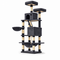 Centre de divertissement pour chats Deluxe, durable et écologique, avec poteaux en sisal, jouets suspendus et plateformes pour animaux d'intérieur