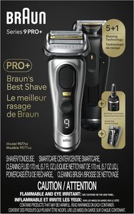 Rasoir électrique Braun Series 9PRO+ 9577cc pour hommes, 5Pro Shave Elements & PrecisionLong Hair Trimmer 6 en 1, SmartCare Center, utilisation humide et sèche - Product Image 6