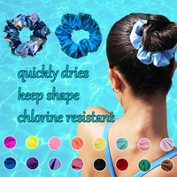 CHENGHE Chouchous spandex de bain d'été avec logo personnalisé Bandeau élastique pour les cheveux des femmes de créateur chouchous néon de haute qualité