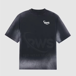 เสื้อยืดผ้าฝ้ายสไตล์ฮิปฮอปสำหรับผู้ใหญ่เสื้อยืดโอเวอร์ไซซ์แบบสั่งทำ - Product Image 1