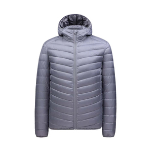 Pure Material Coated Stand Collar Hooded <b>Down</b> <b>Filled</b> Winter Warm Lightweight Unisex Stylish Casual Zipper Front <b>Jackets</b> - Product Image 4
