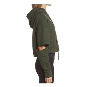 เสื้อฮู้ดครอปของผู้หญิงมีสีและขนาดแบบกำหนดเองขายส่งเสื้อครอปมีฮู้ดดีไซน์ล่าสุด - Product Image 6