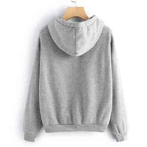 Sudadera con capucha de la mejor calidad para mujer, jersey con capucha, ropa de calle informal de lana, hombro caído, transpirable, respetuoso con el medio ambiente, Sudadera de punto - Product Image 4