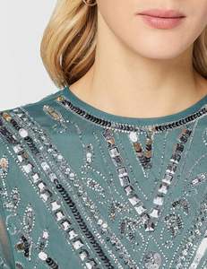 Robe de soirée élégante et modeste pour femmes de haute qualité, droite, brodée, avec de longues paillettes et des perles pour adultes - Product Image 5