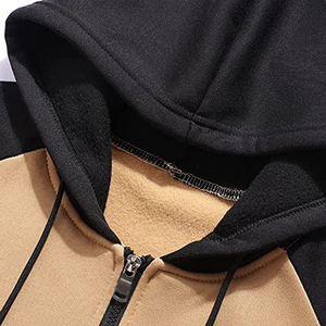 Sweat à capuche de style décontracté pour hommes à la mode américaine dernière conception de fermeture éclair complète avec motif imprimé à manches longues matériau polaire de haute qualité - Product Image 6