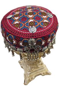 Barrette à cheveux traditionnelle afghane, broderie florale faite à la main, accessoires de cheveux ethniques vintage en tissu, vente en gros - Product Image 6