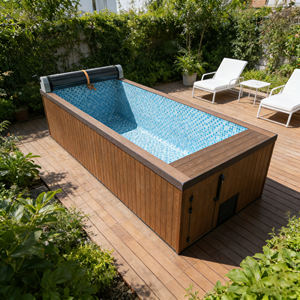 Nouvelle conception de piscine de luxe extérieure en fibre de verre, grande piscine profonde pour jardin de 12 m, spa - Product Image 4