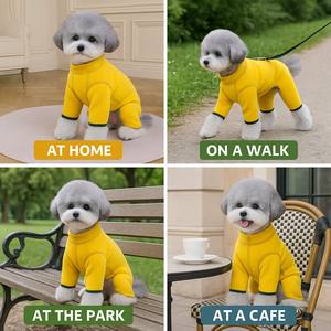 Combinaison de vêtements en polyester de haute qualité avec logo personnalisé bon manteau élastique pour chien tenue douce veste chaude d'hiver pour l'extérieur - Product Image 3