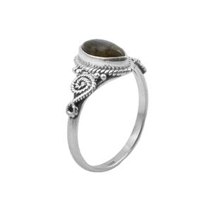 Labradorite bleue pierre précieuse éternité Vermeil bague bijoux en argent Sterling pur 925 pour les fêtes beaux bijoux en argent de mode - Product Image 1