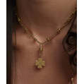 Collar de Perlas y Diamantes Chapado en Oro Vintage de Moda, Cadena con Eslabones Bonitos de Temática Religiosa Cristiana para Fiestas, Hecho de Aleación de Zinc - Product Image 1