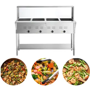 Commercial Electric Stainless Steel Steam Table Food Display Table Food Warmer for sale