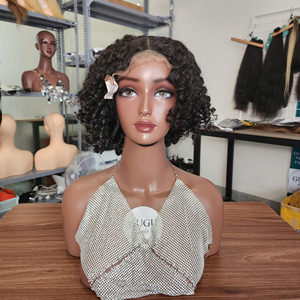 Extensions de cheveux humains vierges birmans, cheveux vietnamiens bruts doublement étirés, closure 5x5, styles Deep Wave et Kinky Curl, transparentes - Product Image 1