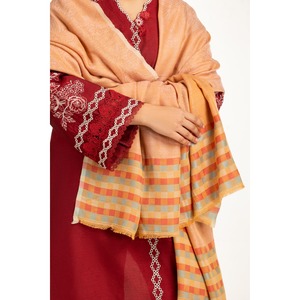 Pañuelo de algodón voile prémium teñido con acrílico, bordado étnico instantáneo, accesorio de hiyab cuadrado liso de jersey para invierno SH-25-117 - Product Image 1