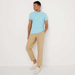 Camiseta de manga corta de verano para hombre, ropa informal de Color sólido, camiseta para hombre, camiseta de tela de hilo fresco transpirable, camiseta Polo para hombre - Product Image 4