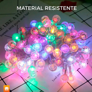 Série d'ampoules LED de Noël, décoratives multicolores RGB - Couleurs assorties - Product Image 6