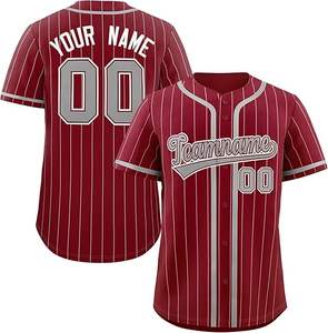 Maillot de baseball professionnel personnalisé pour hommes grande taille vêtements de sport respirants avec broderie imprimée techniques pour les matchs - Product Image 6