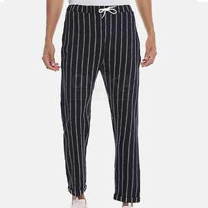 กางเกงวอร์มผ้าฝ้ายสำหรับผู้ชายเอวสูงทรงตรงน้ำหนักเบาแบบปรับแต่งได้สำหรับกีฬา - Product Image 3