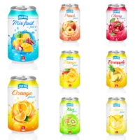 Hoogwaardige 8-fruit smaakvolle 100% pure NFC fruitsap dranken 24x330ml aluminium blikjes Vietnam OEM ODM HACCP ISO HALAL gecertificeerd