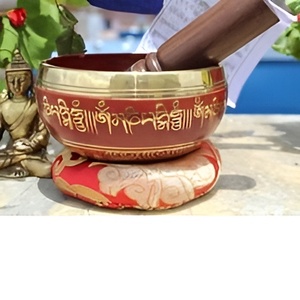 Cuenco de Metal hecho a mano para cantar, cuenco para cantar curativo para el cuerpo para meditación, del fabricante indio, cuenco para cantar de estilo tibetano - Product Image 2