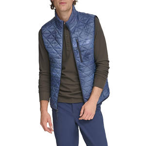 Vestes sans manches pour hommes personnalisées Lavage à l'acide Légères Écologiques Couleur personnalisée Veste matelassée unie pour hommes Logo personnalisé - Product Image 1