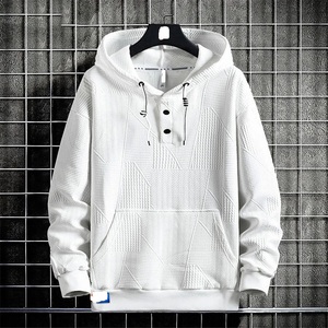 XL Sudadera con capucha de gran tamaño 100% algodón polar de poliéster de alta calidad cuello con capucha con hombros caídos teñido liso para la temporada de invierno - Product Image 5