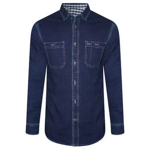 Chemises en jean pour hommes Street Wear, respirantes, avec logo personnalisé - Product Image 1