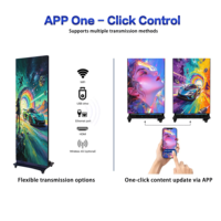 Écran LED portable pliable 640*1920mm, écran LED d'intérieur, panneau publicitaire, signalisation numérique pour le marketing commercial