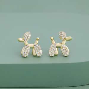 Boucles d'oreilles clous vintage tendance 189917, motif religieux de dessin animé, en acier inoxydable, coquillage, perle, diamant, idéales pour cadeau de fête - Product Image 1