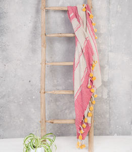 Luxury Pom Pom Design Cotton <b>Throw</b> <b>Blanket</b> Indian Decorative Different Designs Bedding for Winter Home Use From India By ITHL - Product Image 5