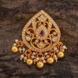 Pendentif de temple pour femme en argent tibétain plaqué or, breloque religieuse personnalisable pour mariages hindoues 181829 - Product Image 4