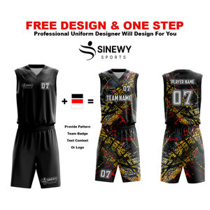 Maillots de basket-ball d'été personnalisés de haute qualité pour équipe BSCI 2026, imprimés recto-verso, anti-UV, séchage rapide, 100 % polyester - Product Image 2