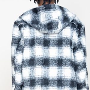 Vêtements décontracté Streetwear hommes kaki bleu clair laine vestes manteaux classique col montant Bomber printemps automne veste - Product Image 6